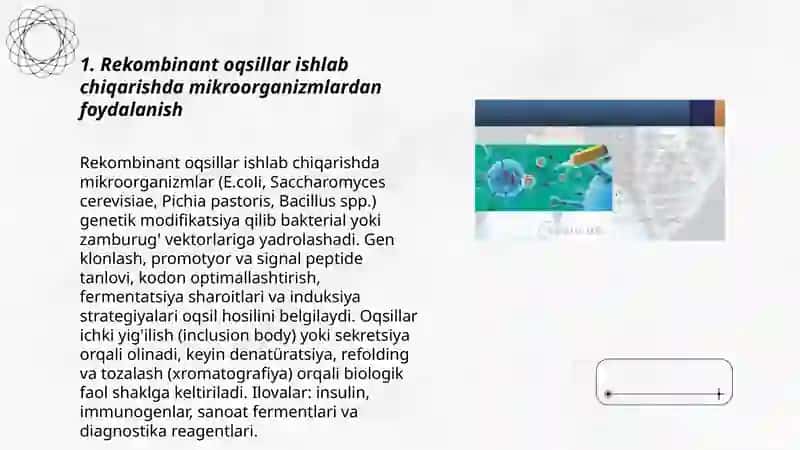 Mikroorganizmlarning gen muhandisligida qoʻllanilishi 3