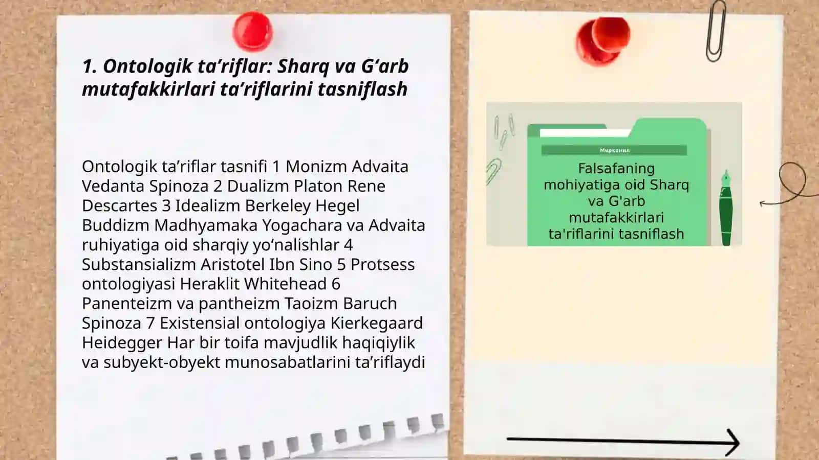 Falsafaning mohiyatiga oid Sharq va G'arb mutafakkirlari ta'riflarini tasniflash 3
