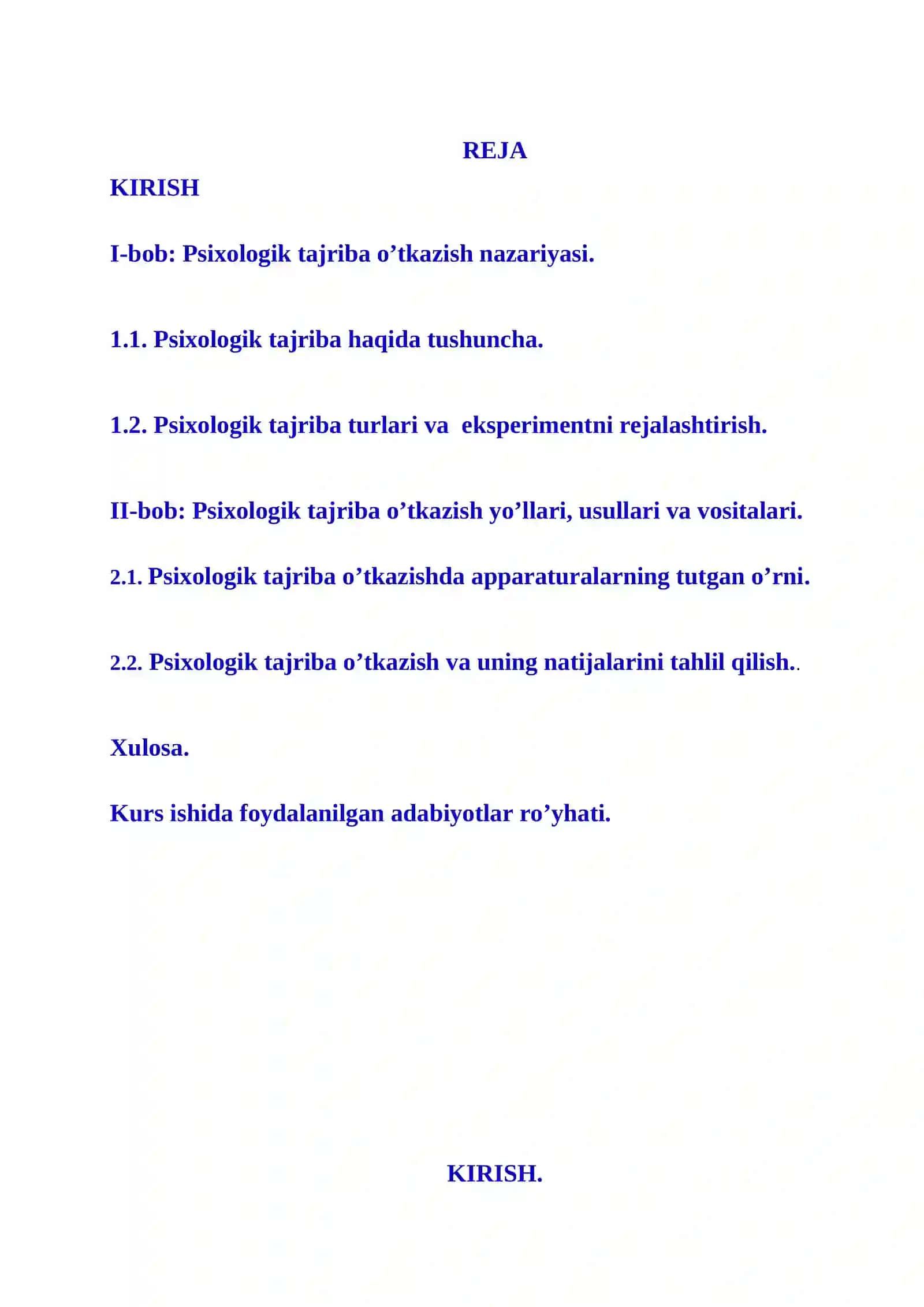PSIXOLOGIK TAJRIBA 3