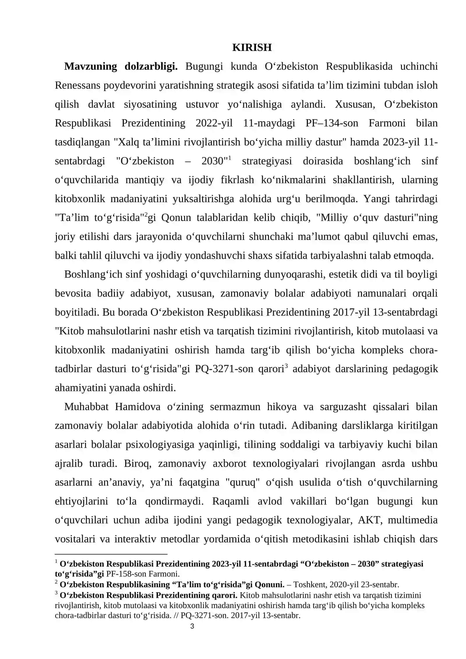 Boshlang‘ich sinflarda Muhabbat Hamidova ijodini yangi pedagogik texnologiyalar orqali o‘tish metodikasi 3