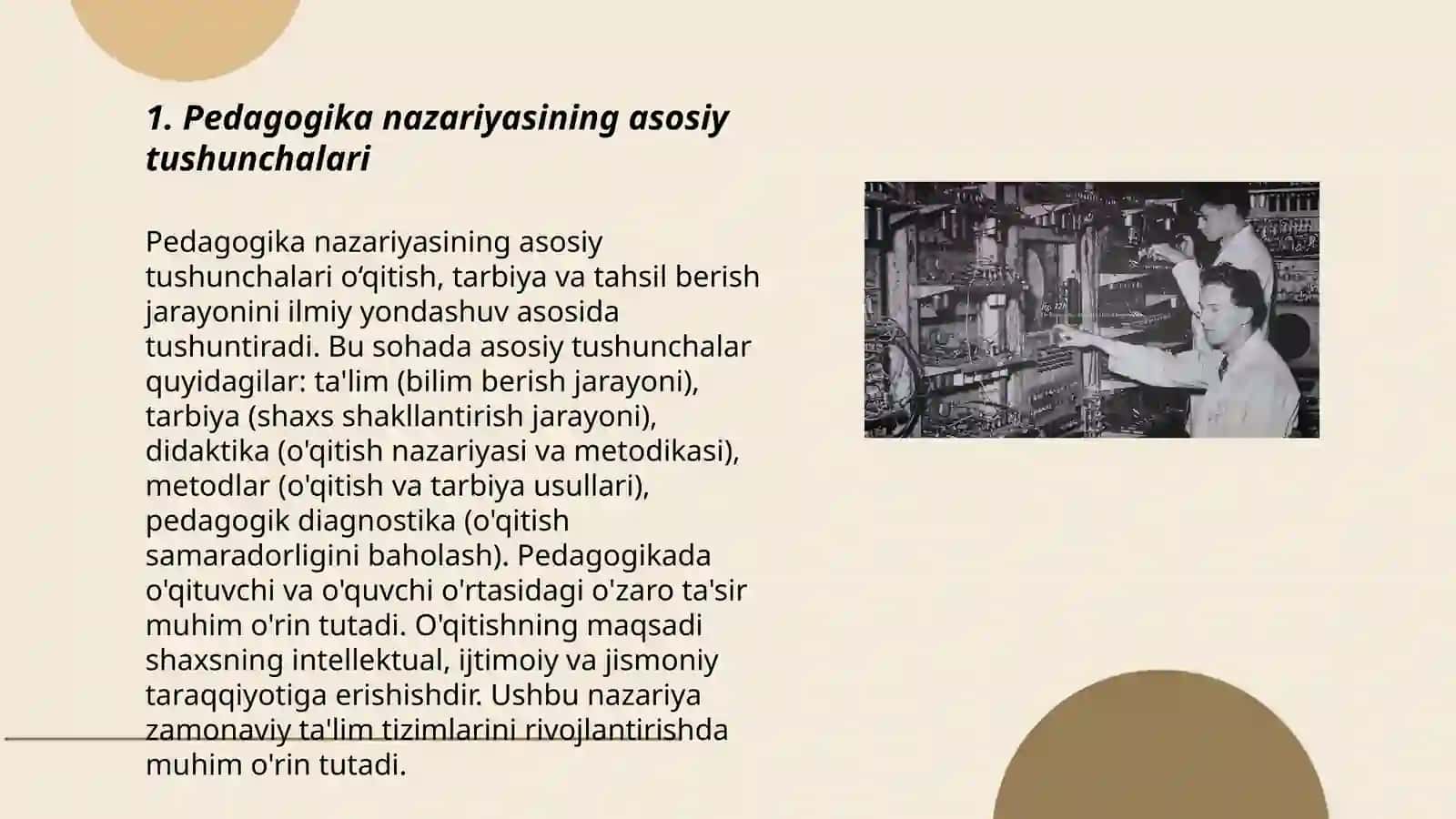 Pedagogika nazariyasi fanining mazmuni va mohiyati, predmeti 3