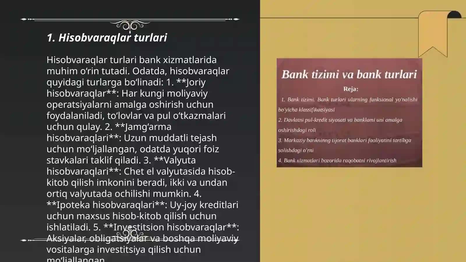 Hisobvaraqlar turlari 3