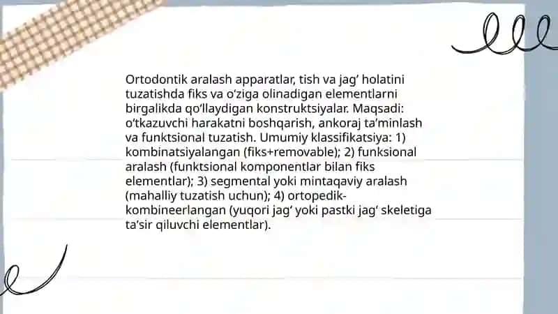 Ortodontik aralash apparatlar 3