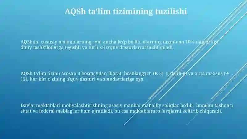 Germaniya va AQSh ta'lim tizimini o'rganish 3