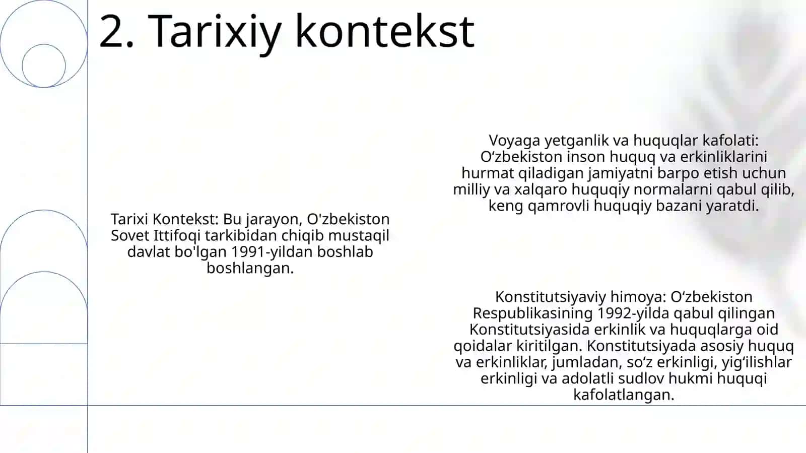 Ózbekistonda Inson Huquqlari Va Erkinliklari Kafolatining Yaratilishi 3