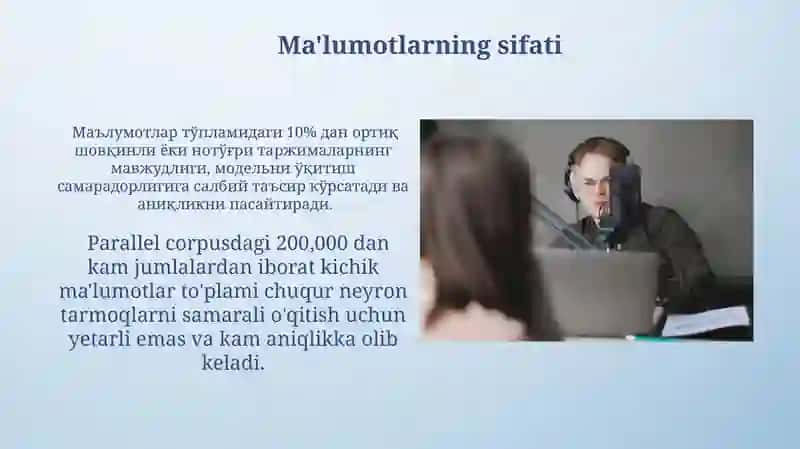 Ketma-ket tarjimaga oʻrgatish masalalari 3