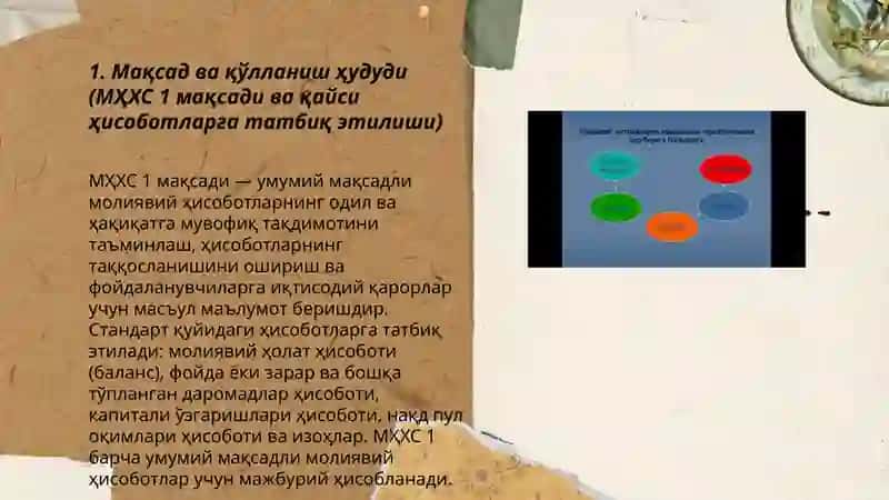 МҲХС 1 «Молиявий ҳисоботни тақдим этиш» стандарти 3