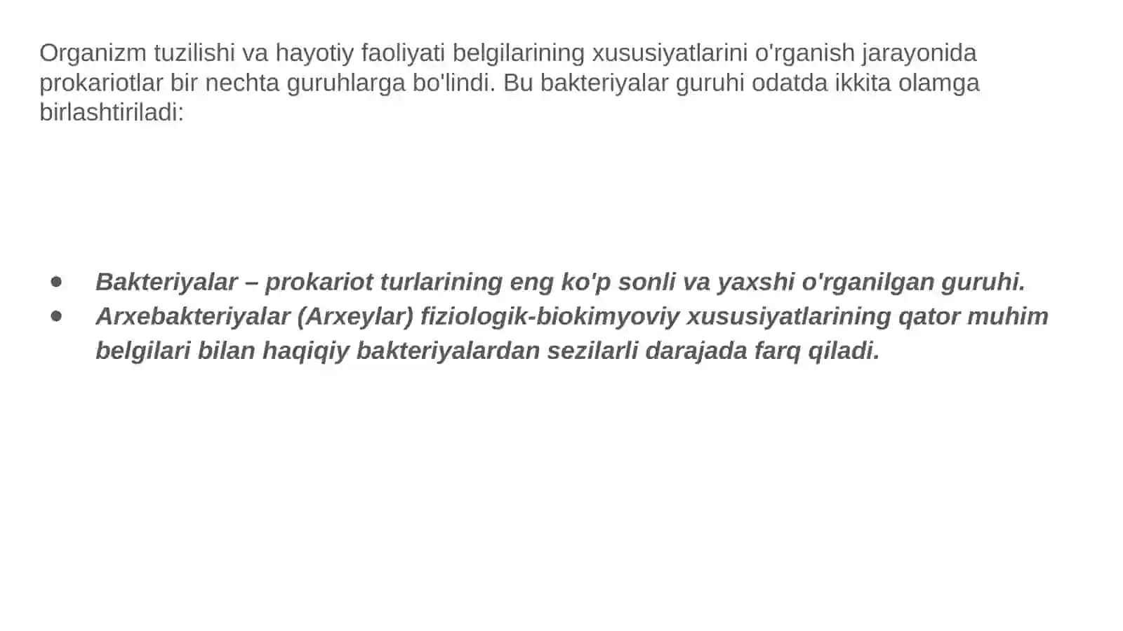 Biologiya - Prokariotlar va bakteriyalar xilma-xilligi 3