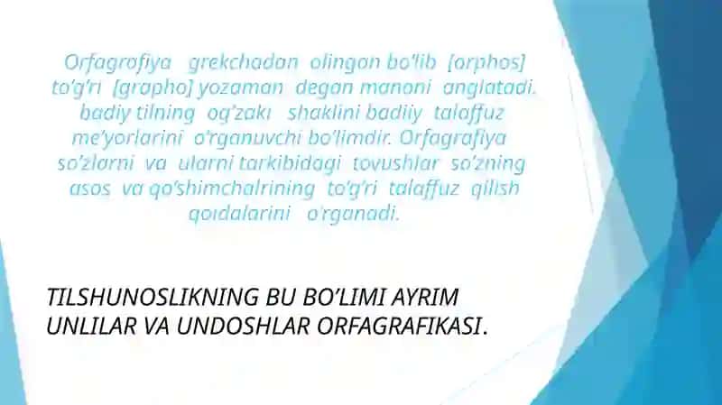Orfagrafiya 3
