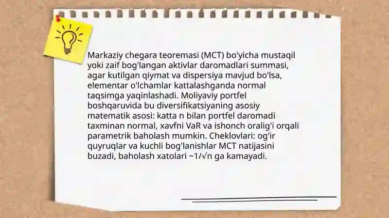 Ehtimollar nazariyasining avrim teoremalari va ularning iqtisodiy tadbiqi 3