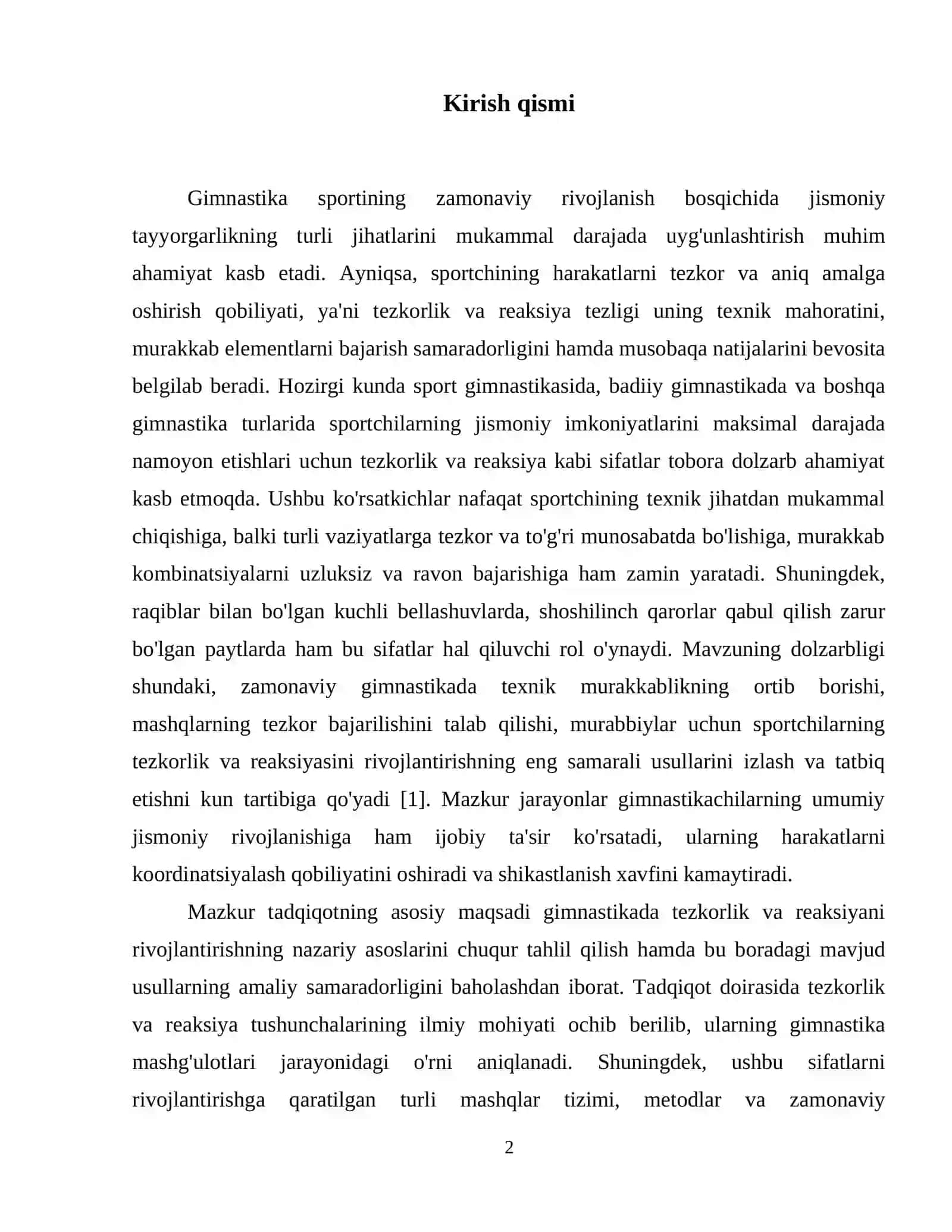 Gimnastikada tezkorlik va reaksiyani rivojlantirish 3