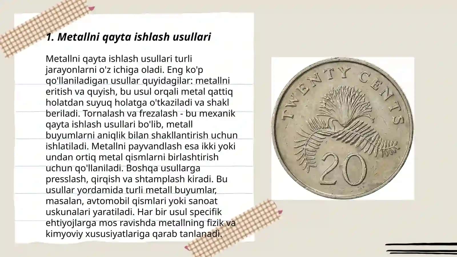 Metalga ishlov berish texnologiyasi.Uy ro'zg'or buyumlarini tamir 3