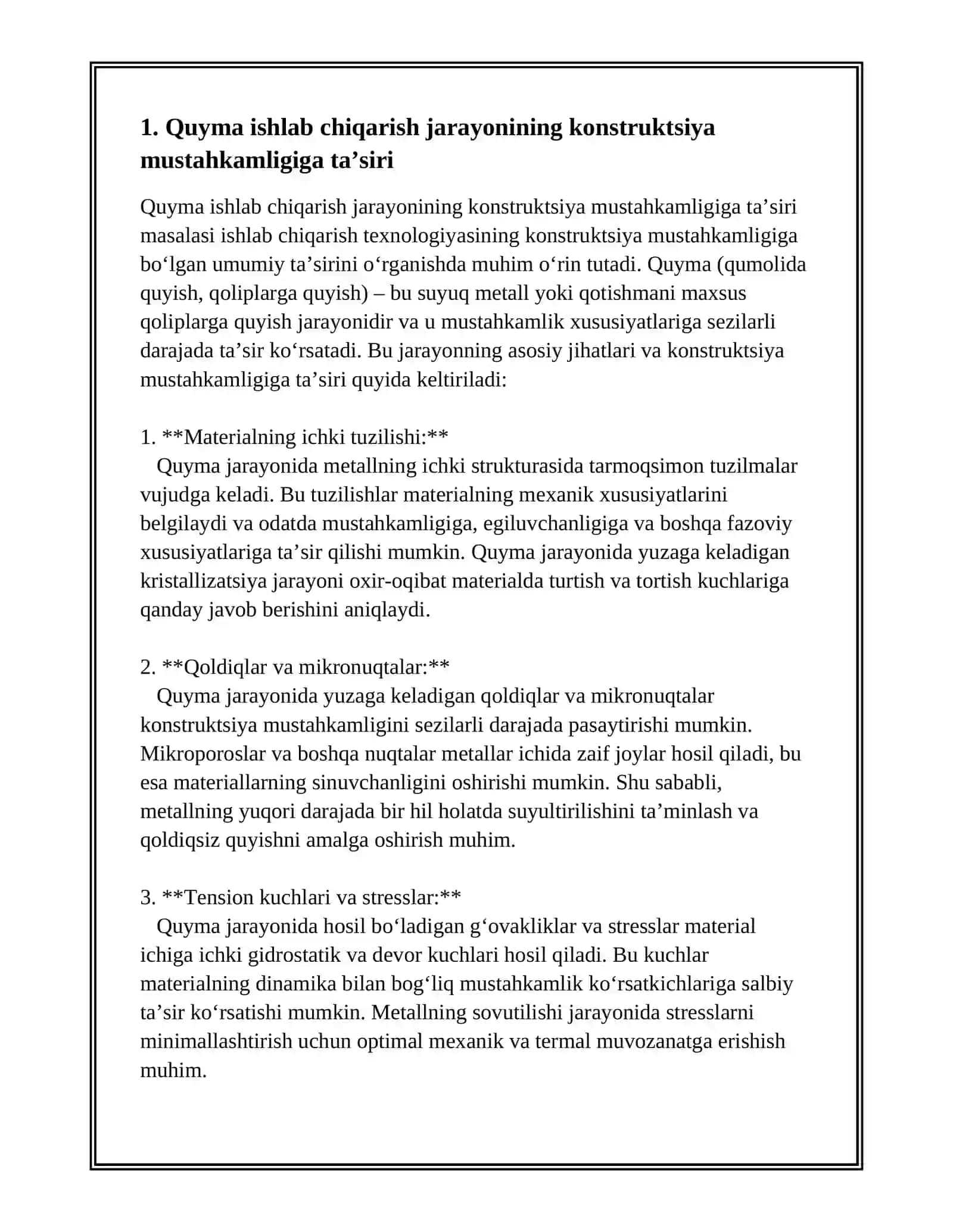 ISHLAB CHIQARISH TEXNOLOGIYASINING KONSTRUKSIYA MUSTAHKAMLIGIGA TA’SIRI 3