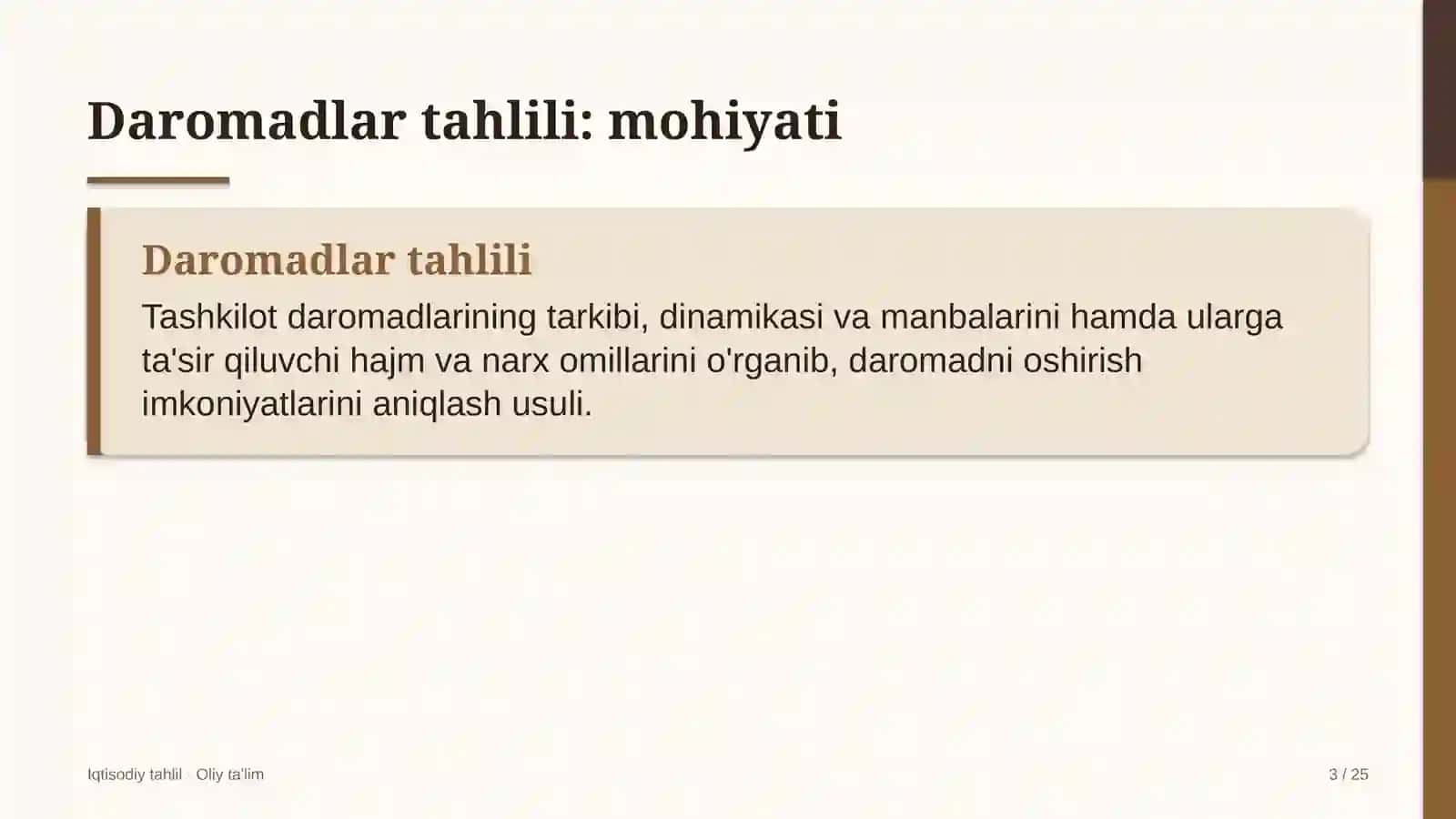 sport tovarlari do'konlarida daromadlar tahlili 7811 3