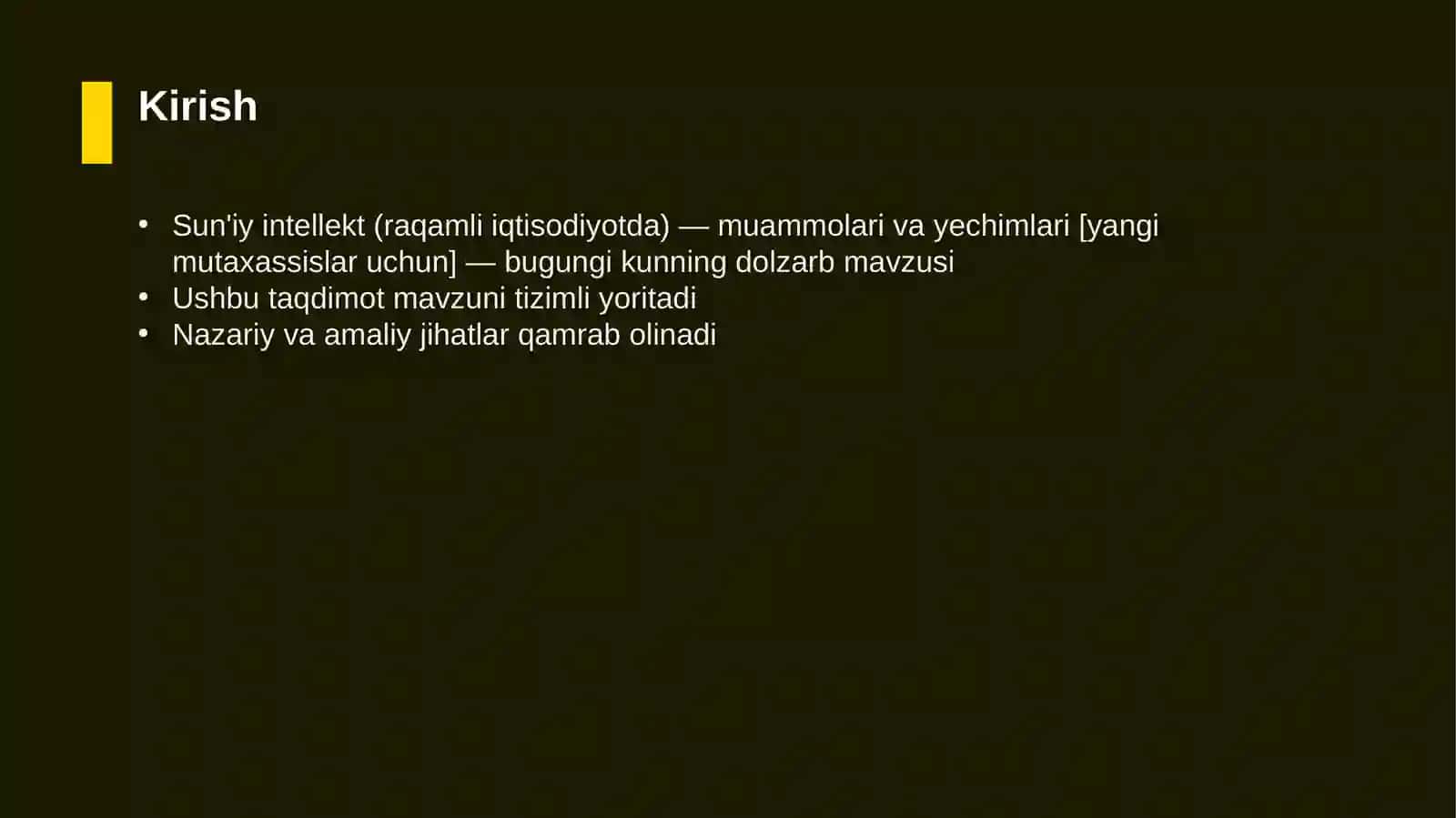 Sun'iy intellekt (raqamli iqtisodiyotda) — muammolari va yechimlari [yangi mutaxassislar uchun] 3
