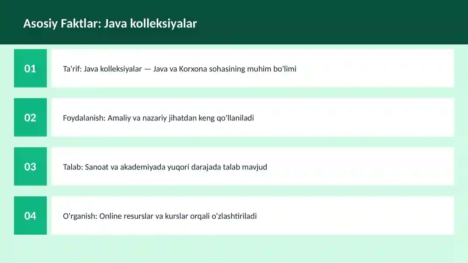 DASTURLASH | JAVA VA KORXONA 3