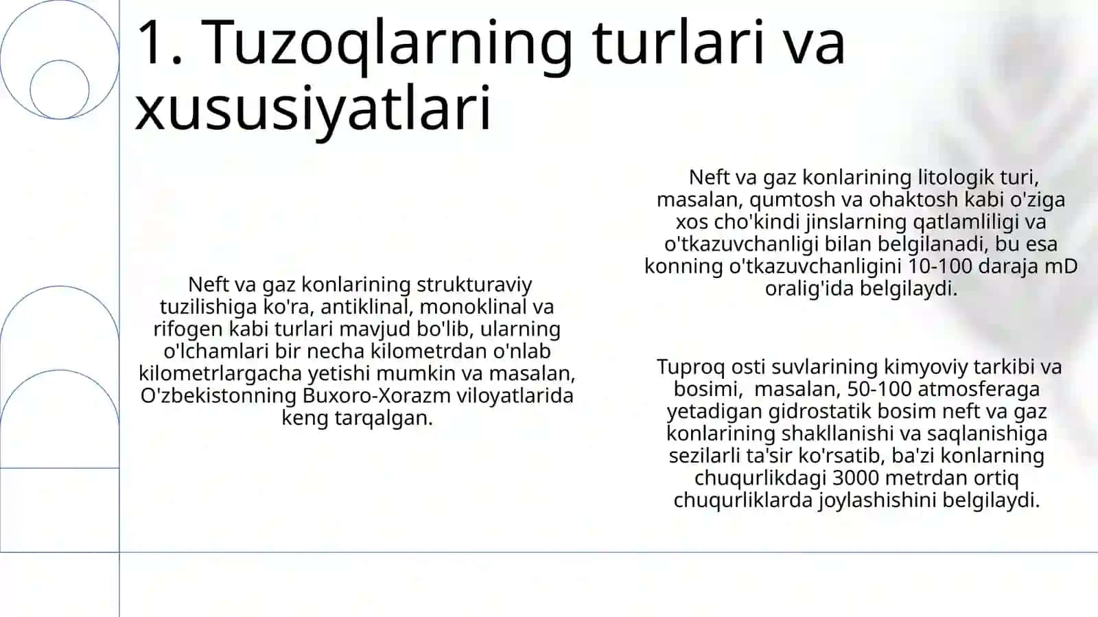 Neft va gaz toplamlarining shakllanishi va buzilishi 3