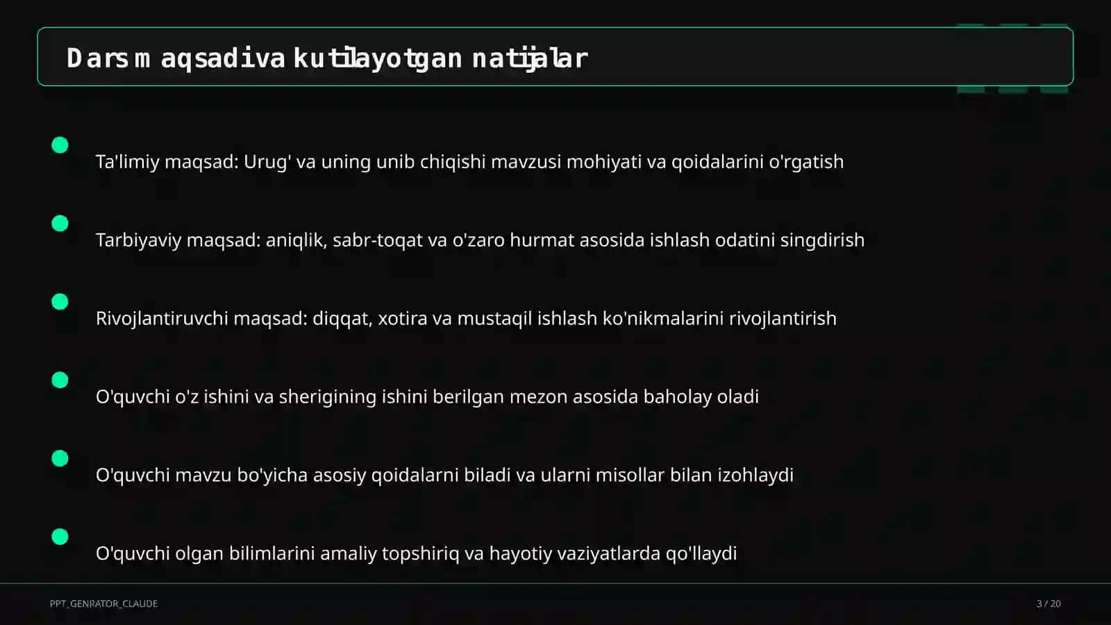 Urug' va uning unib chiqishi (5-sinf) 3