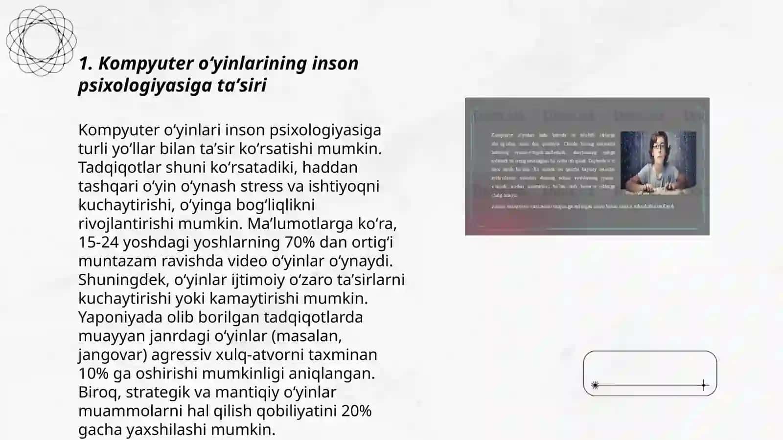 Kompyuter oʻyinlari - manqurtlik vositasi 3