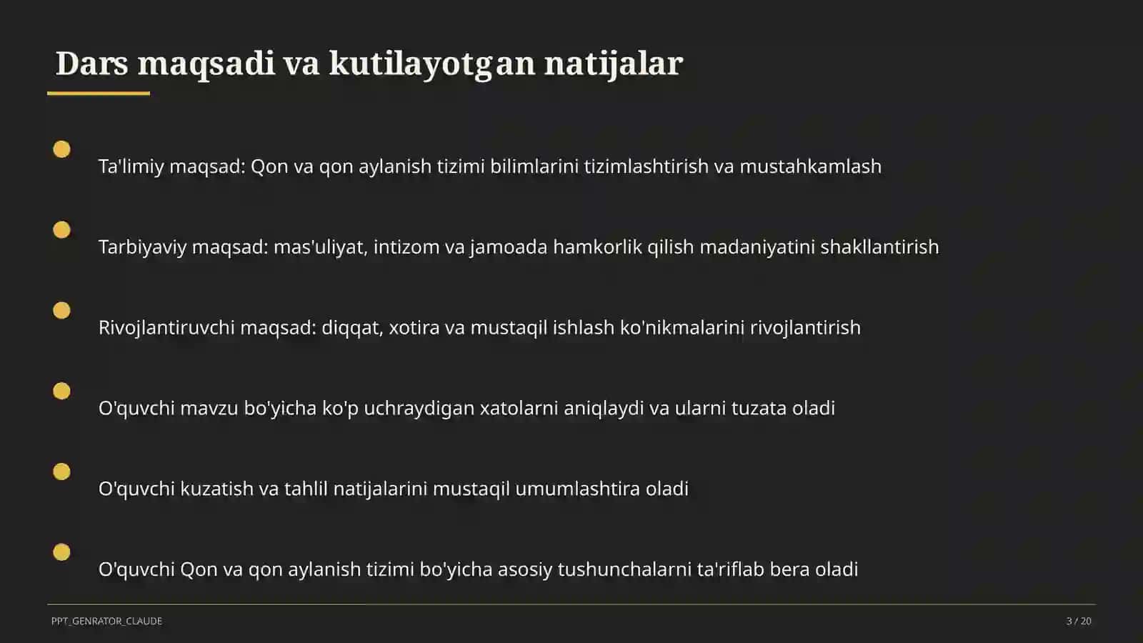 Qon va qon aylanish tizimi (8-sinf) 3