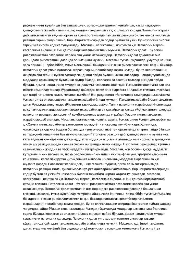 Patologik fiziologiya nazorat savollari 3