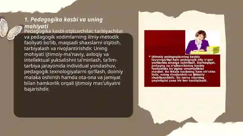 Pedagogika kasbi va faoliyati mazmuni 3