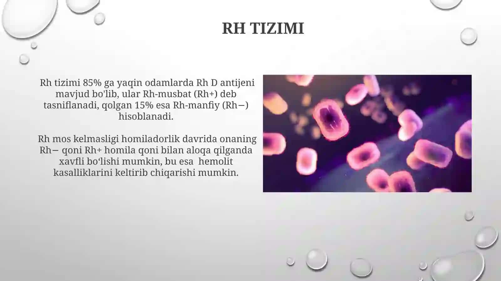 Qon guruhlari, qonni ivishi va gemoliz 3