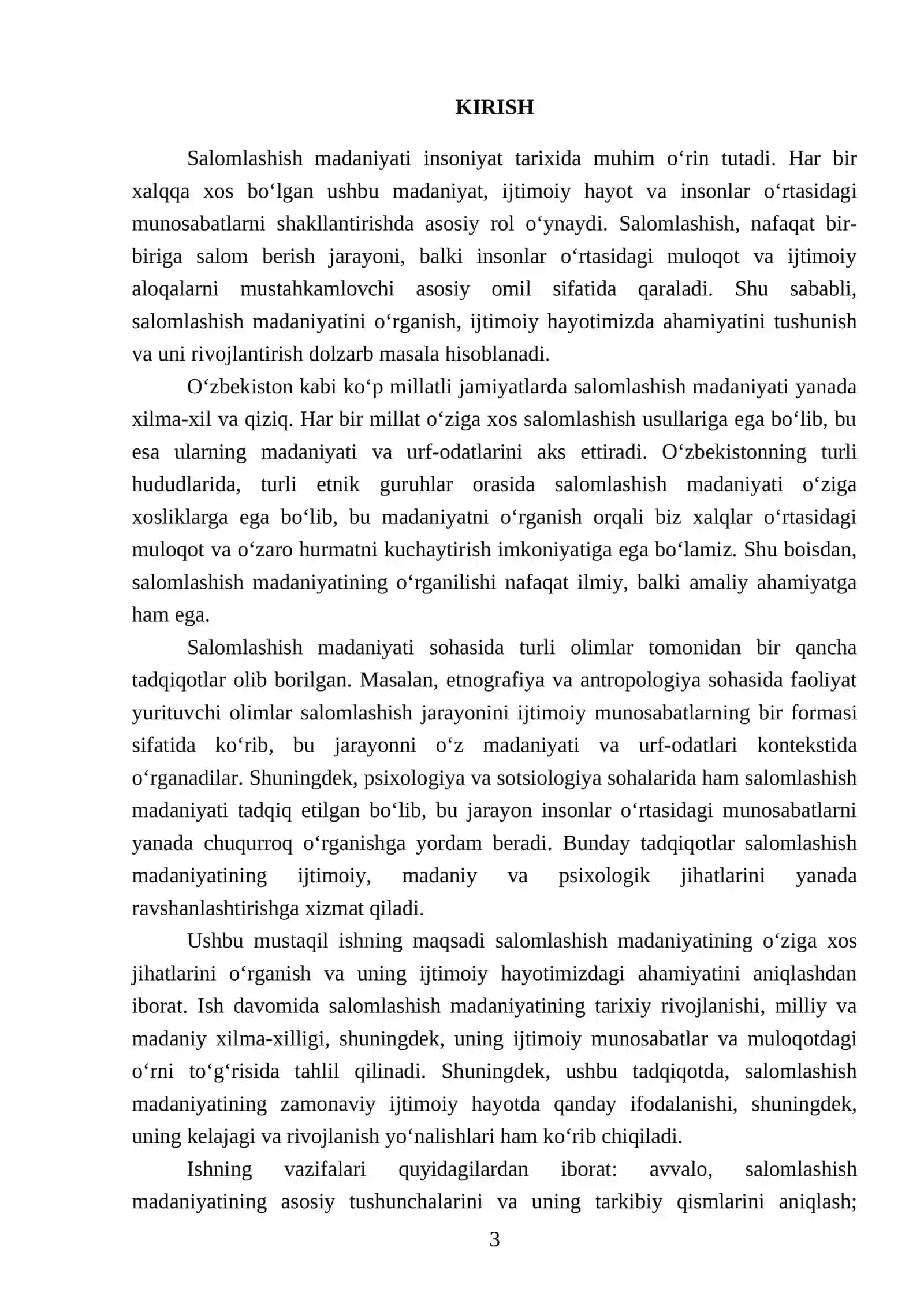 Salomlashish madaniyati 3