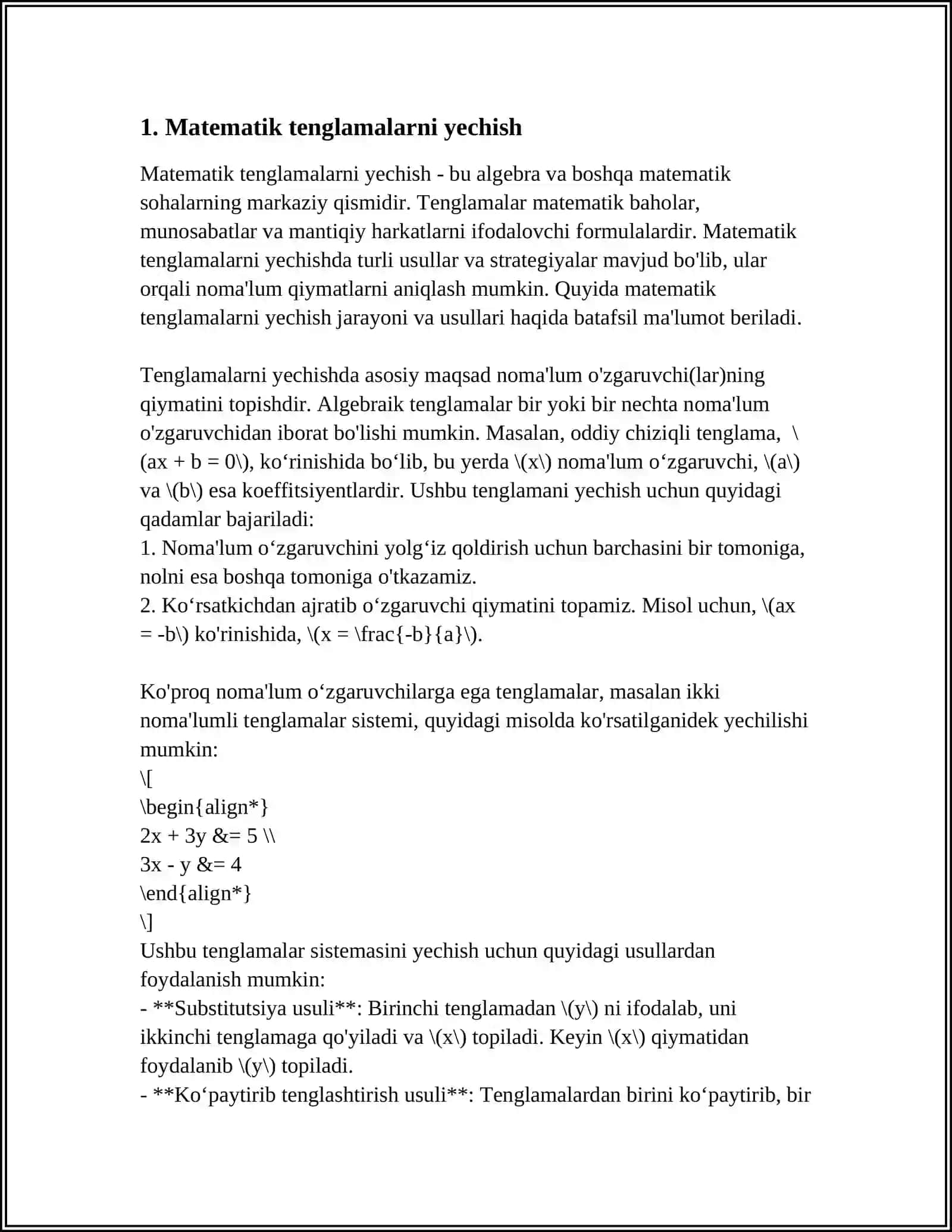 Mavzu: 1 SINFDA MASALALAR YECHISHNI ORGATISH 3