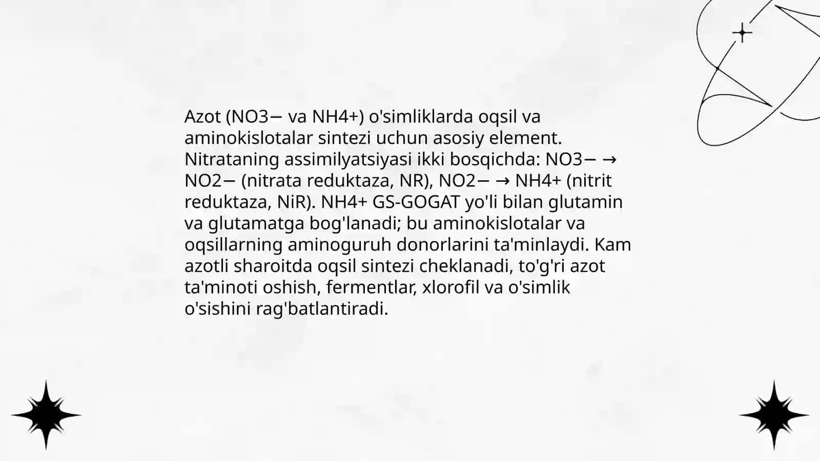 Azotning osimlik rivojlanishiga tasiri 3