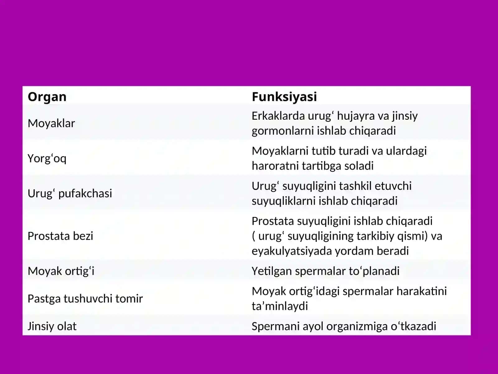 Erkaklar jinsiy sistemasi kassaliklariAnatomiyasi 3