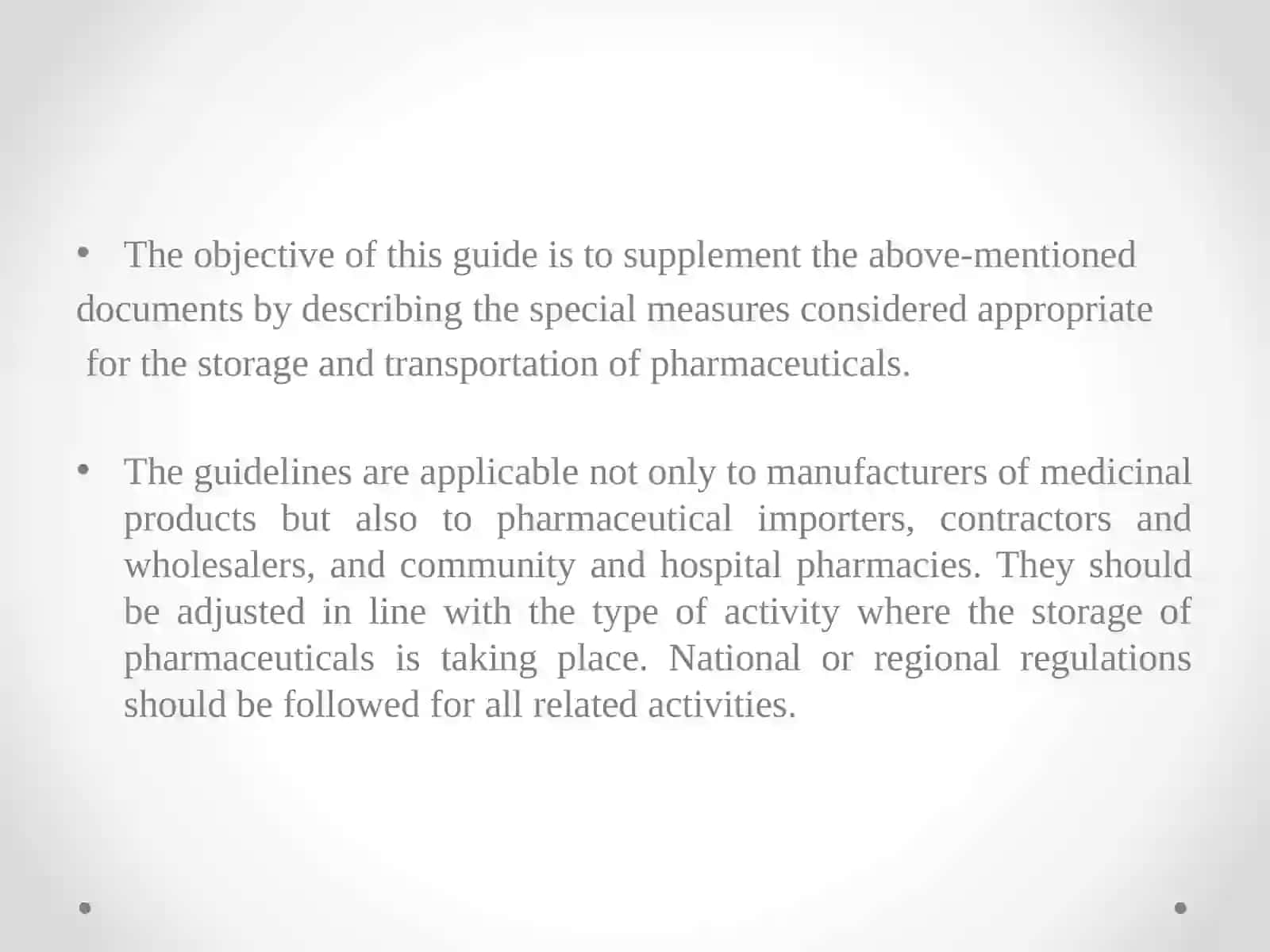Guide to good storage practices for pharmaceuticals 3