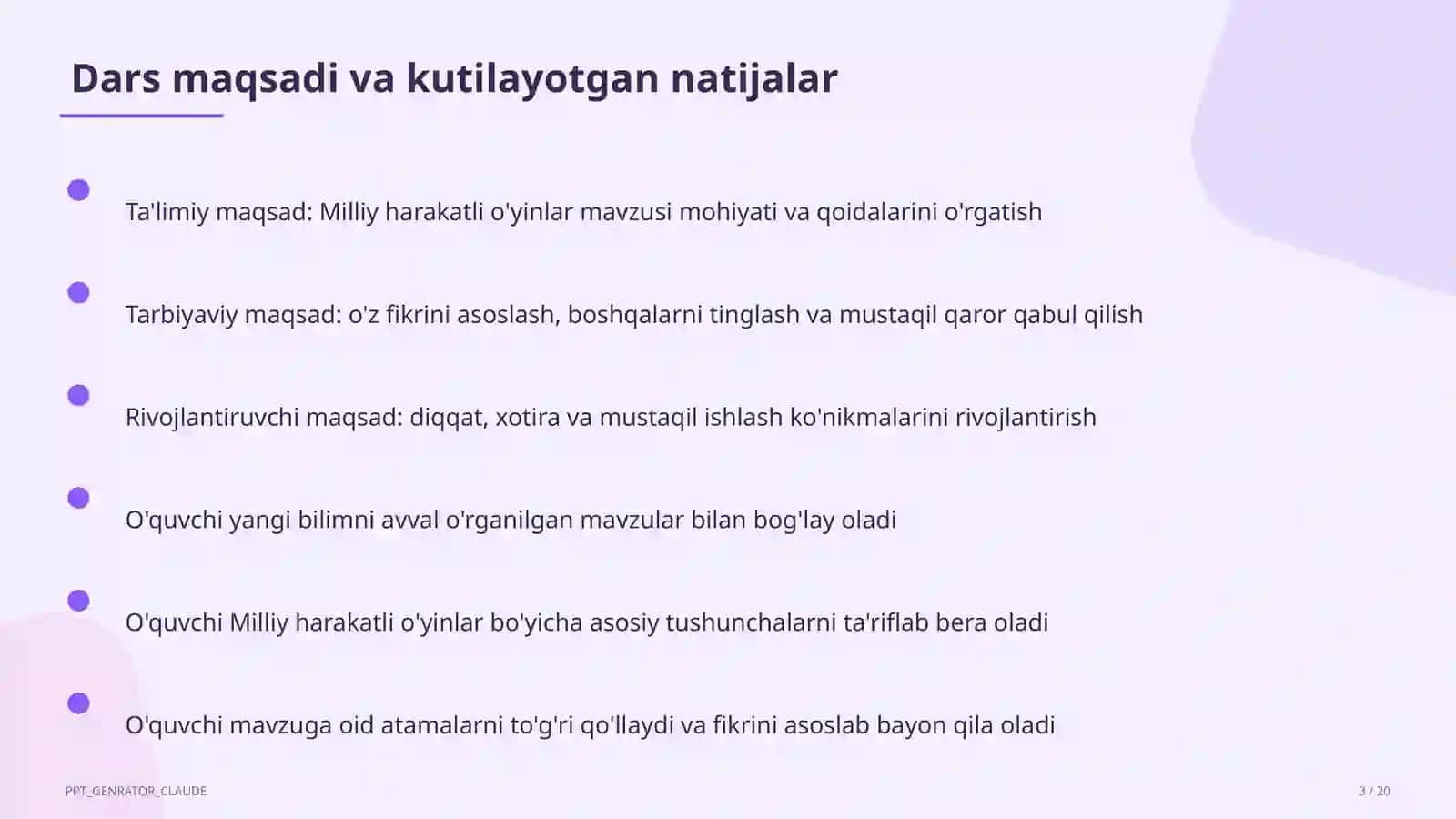 Milliy harakatli o'yinlar (4-sinf) 3