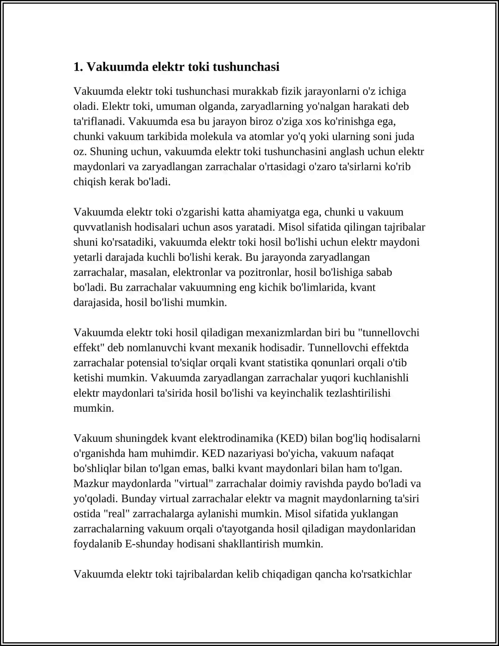 VAKUUMDA ELEKTR TOKI 3