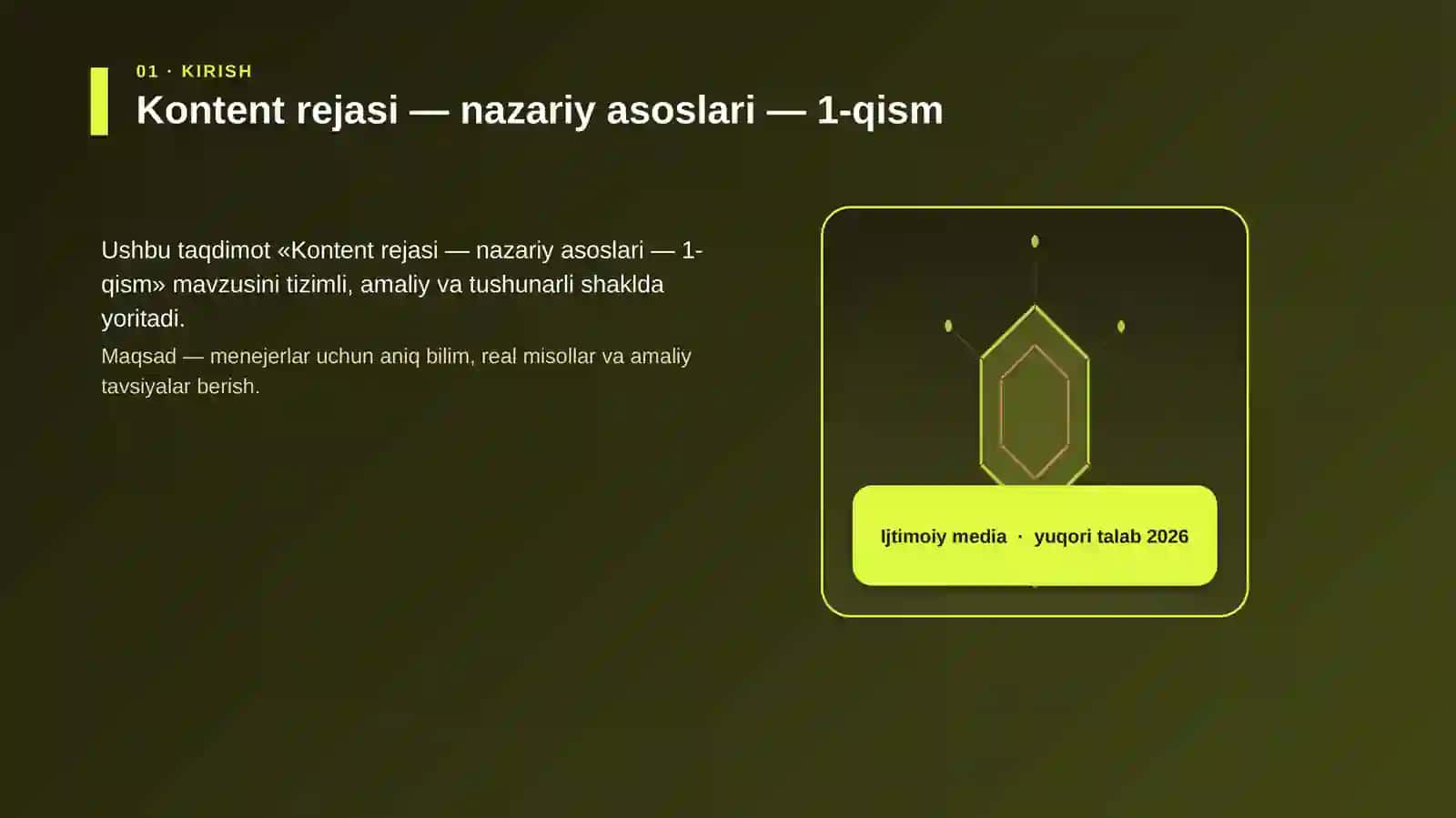 Kontent rejasi — nazariy asoslari — 1-qism 3