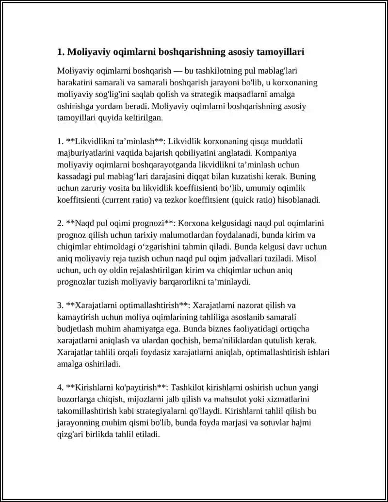 MOLIYAVIY OQIMLAR VA ULARNI BOSHQARISH 3