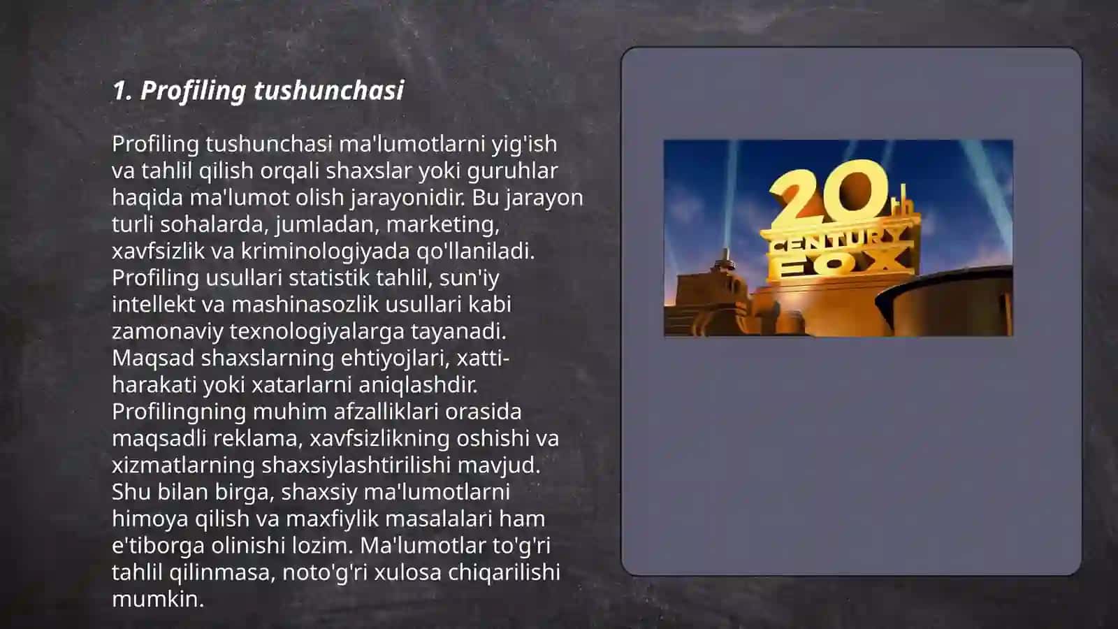 Profayling metodi tushunchasi va mohiyati 3