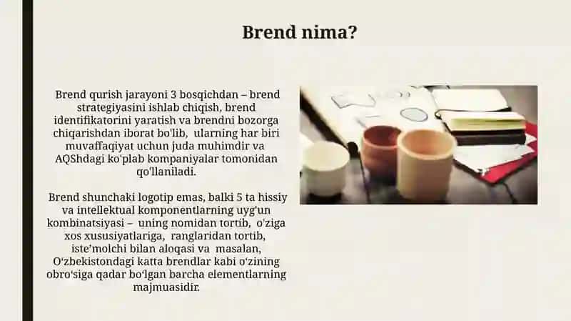 Brending asosiy tushuncha va tariflar 3
