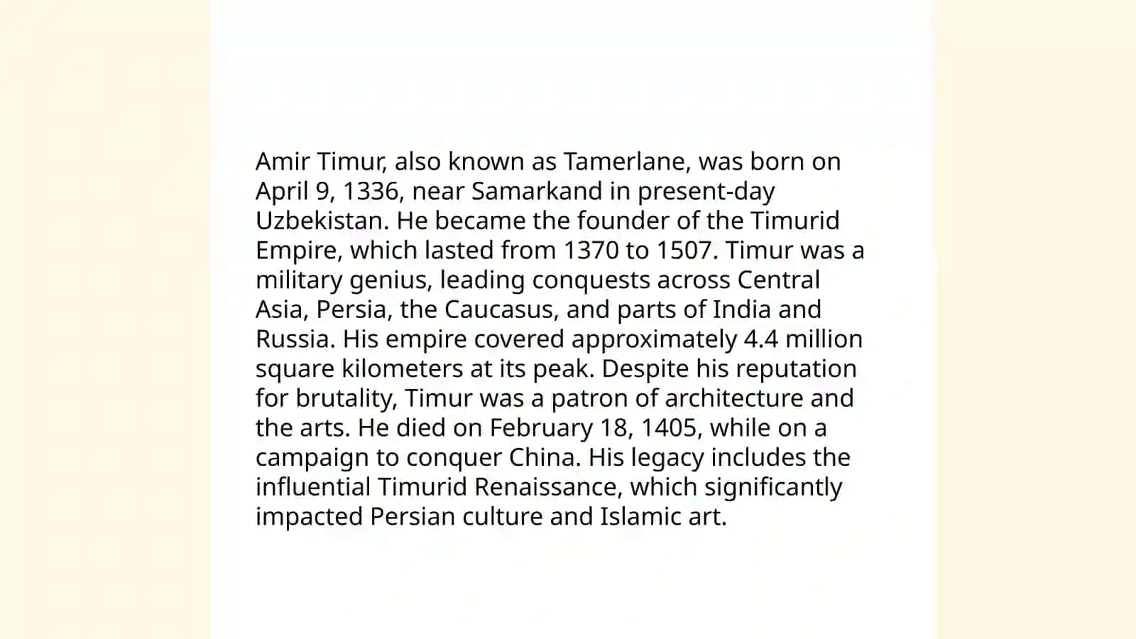 Amir Timur (Tamerlane) 3