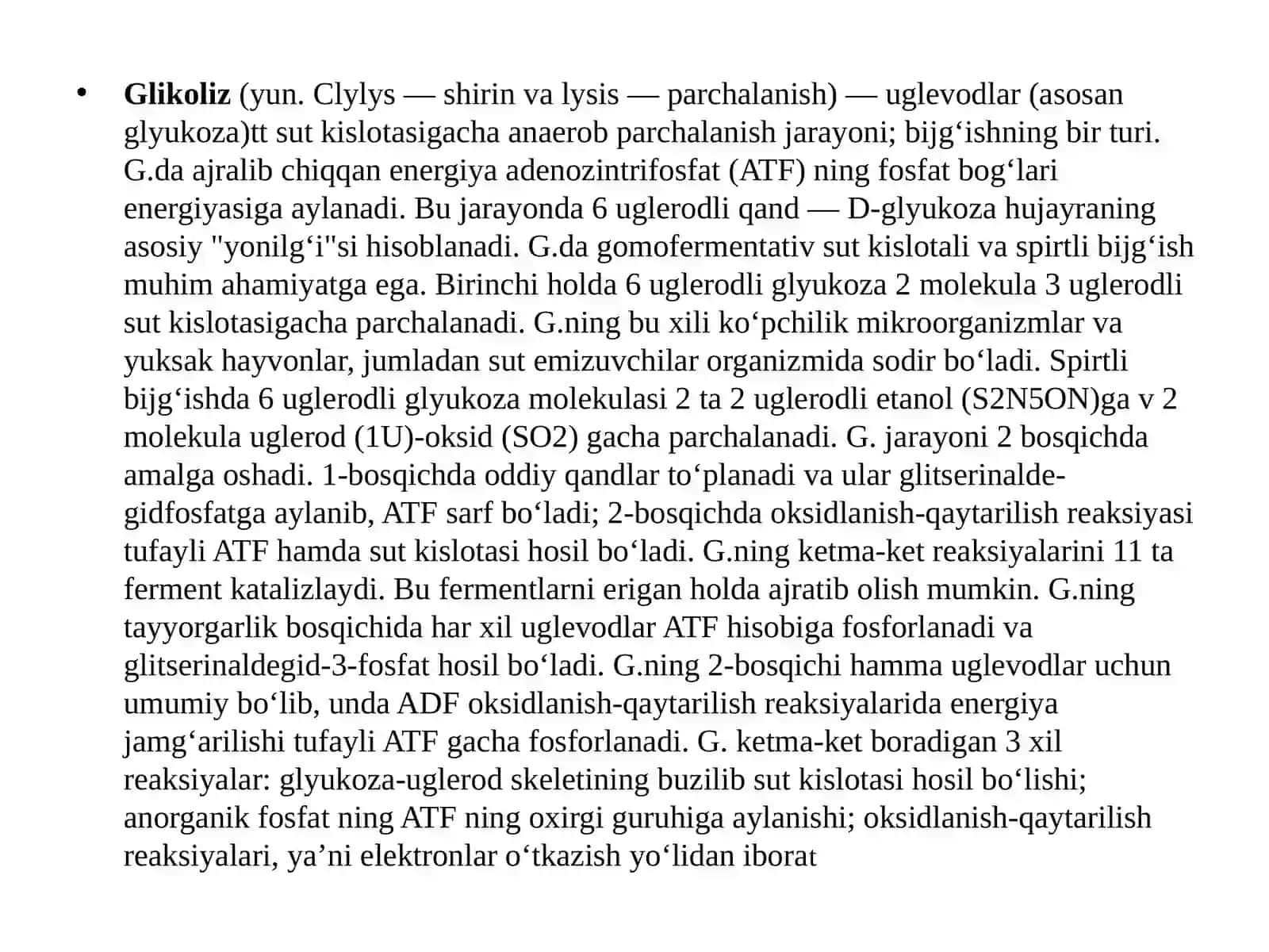 Glikolizning ayrım reaksiyalari 3