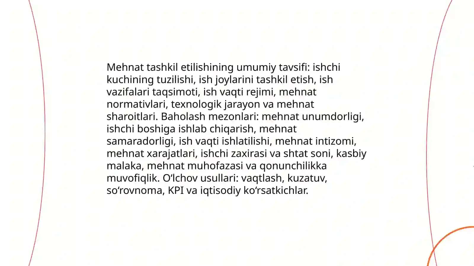 Korxonada mehnatning tashkil qilinganlik holati tahlili 3
