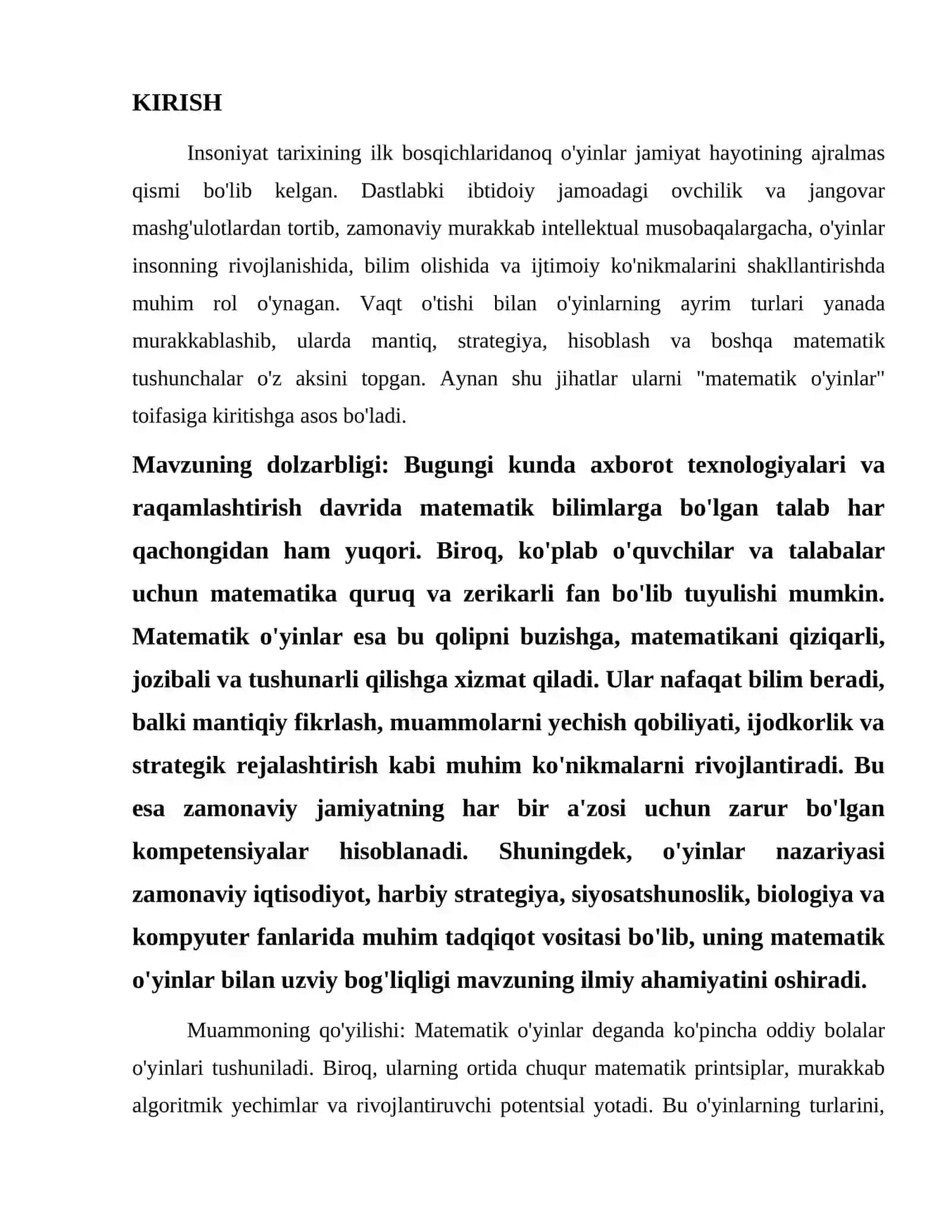 MATEMATIK O’YINLAR VA ULARNING TURLARI 3