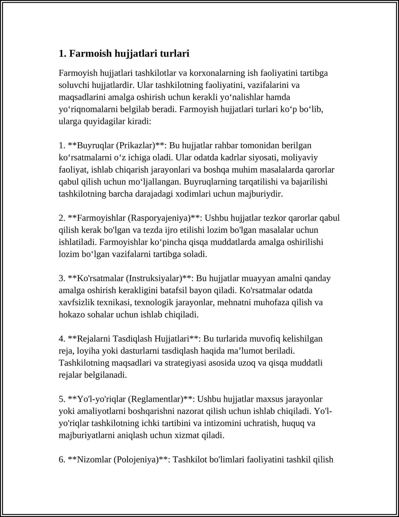 FARMOISH HUJJATLARI 3