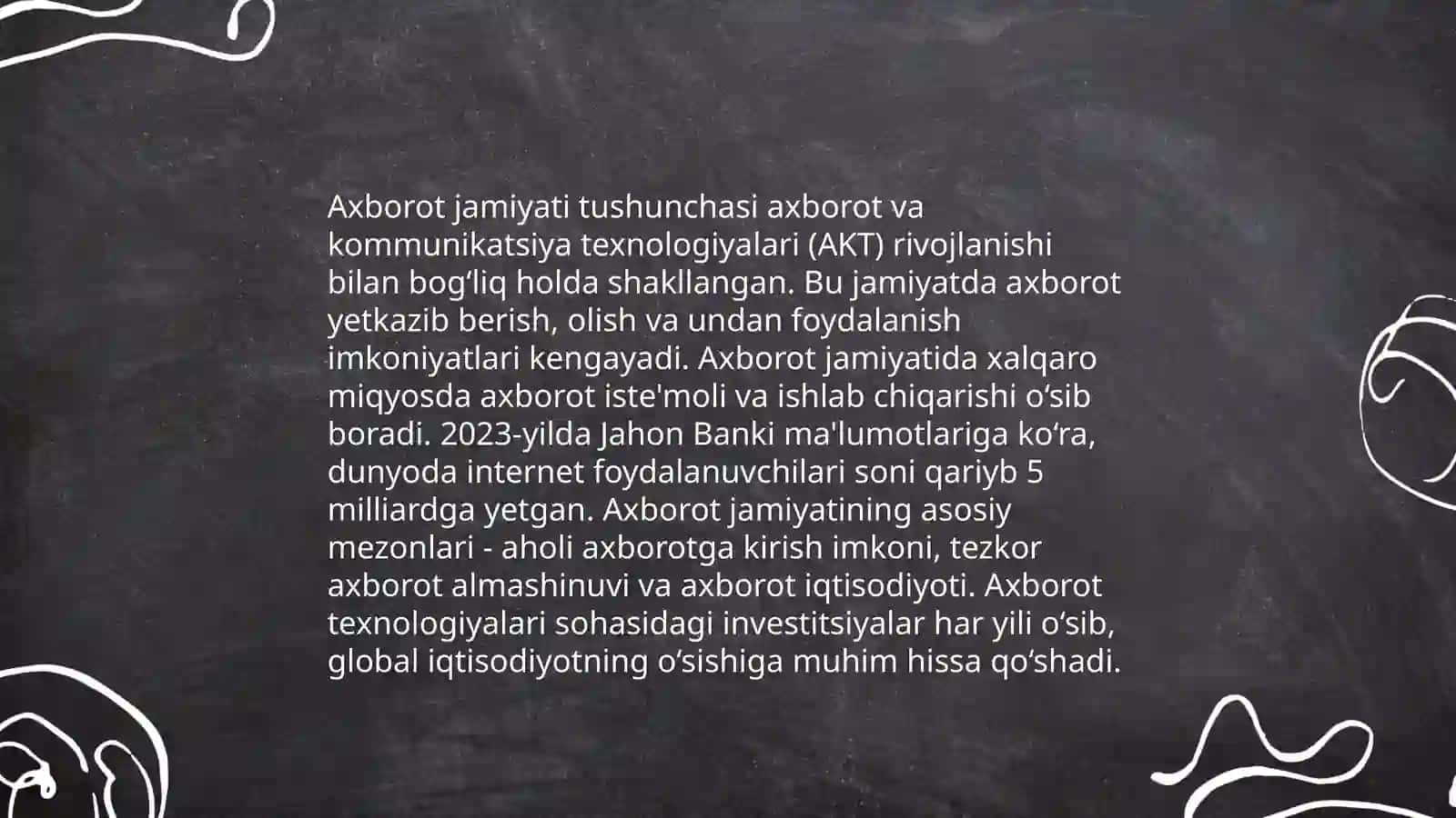 Axborotning jamiyatda tutgan oʻrni va ahamiyati 3