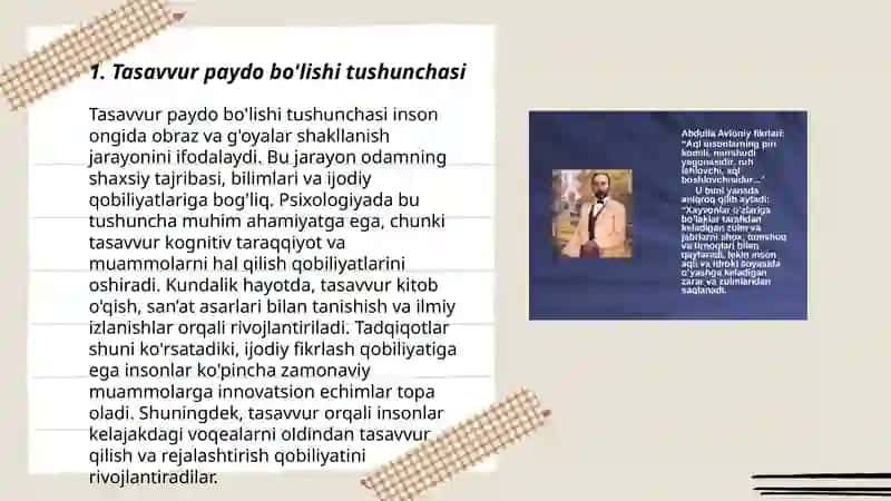 Tasavvur paydo bo'lgan davr haqidagi qarashlar 3