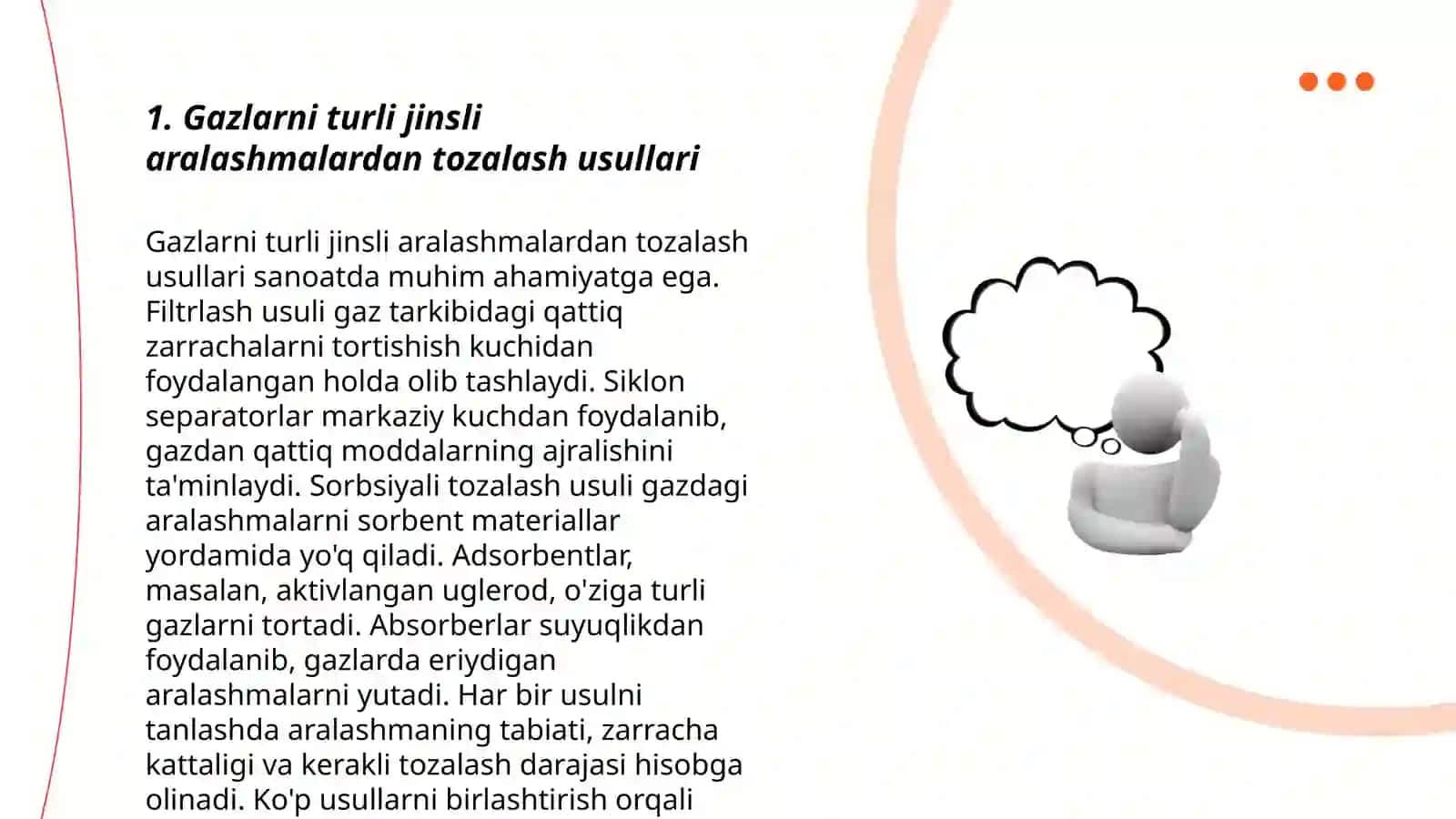 Gazsimon turli jinsli sistemalarni tozalash usullari 3