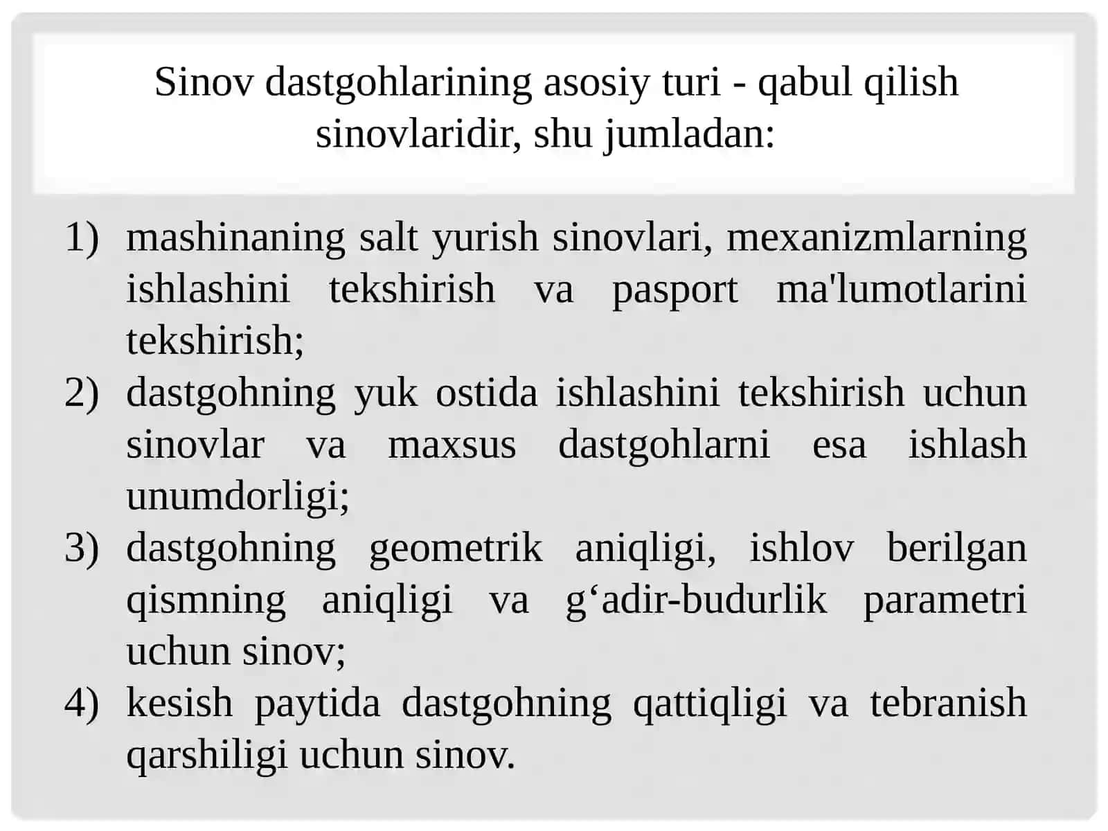Ishni boshlashdan oldin asbob - uskunalarning ishlashini tekshirish 3
