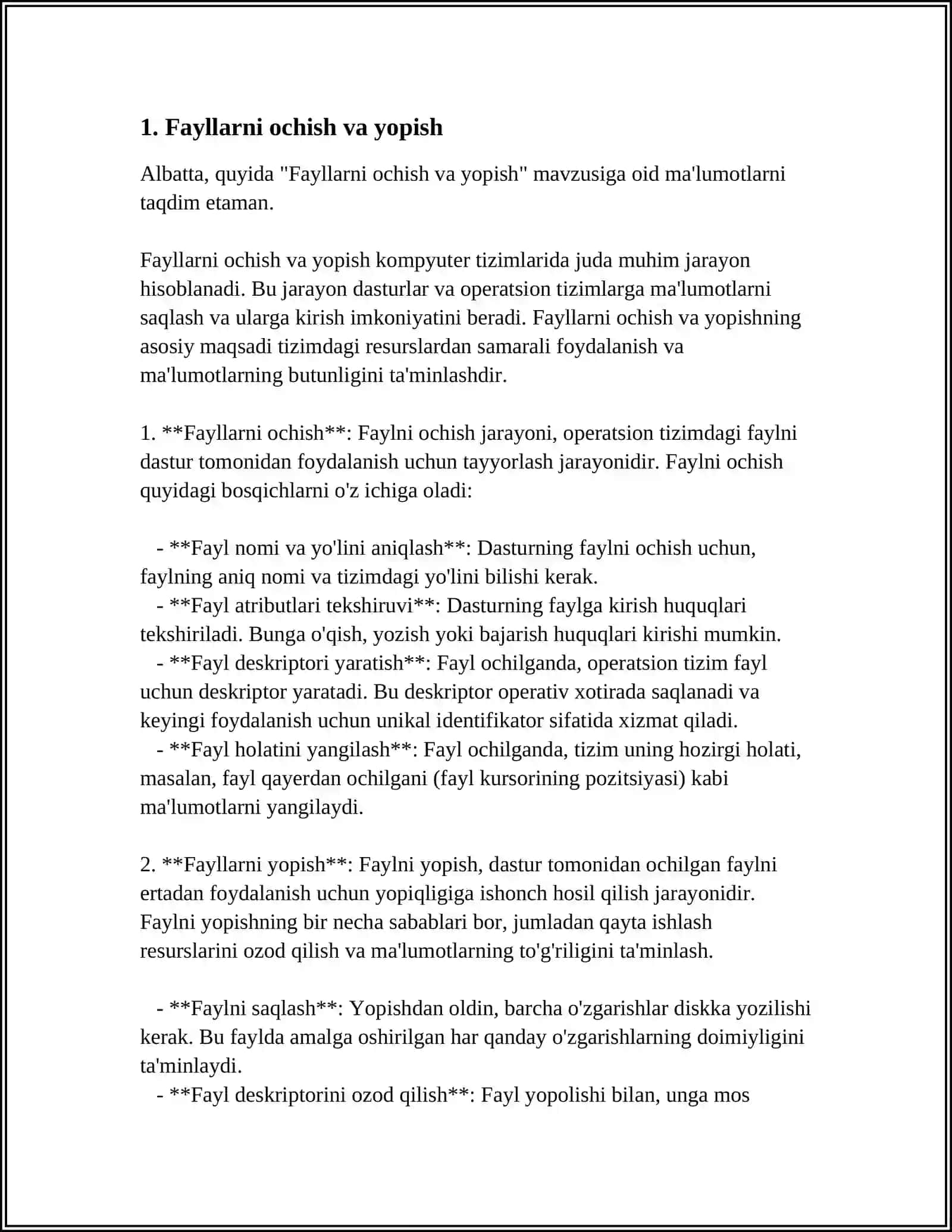 PYTHON DASTURLASH TILIDA FAYLLAR YARATISH 3