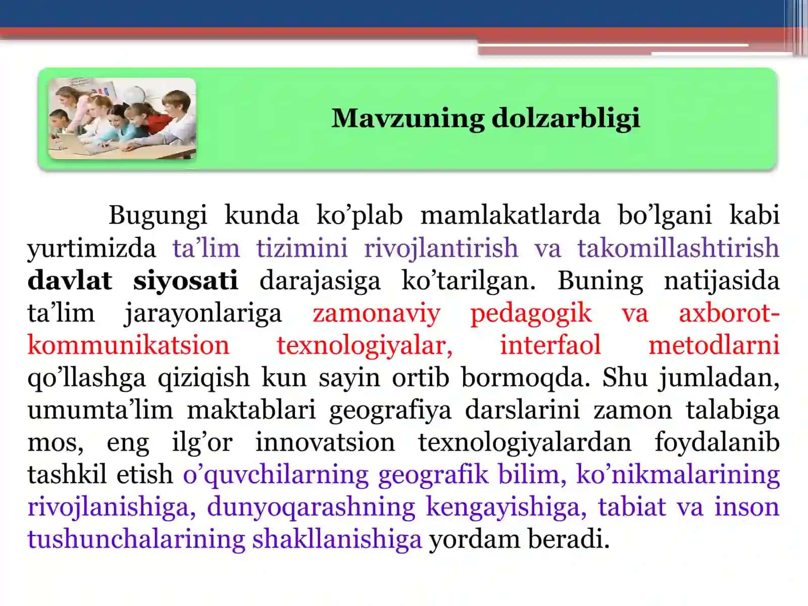 O‘QITISHNING ZAMONAVIY MULTIMEDIA VOSITALARI VA ULAR BILAN ISHLASH USULLARI 3