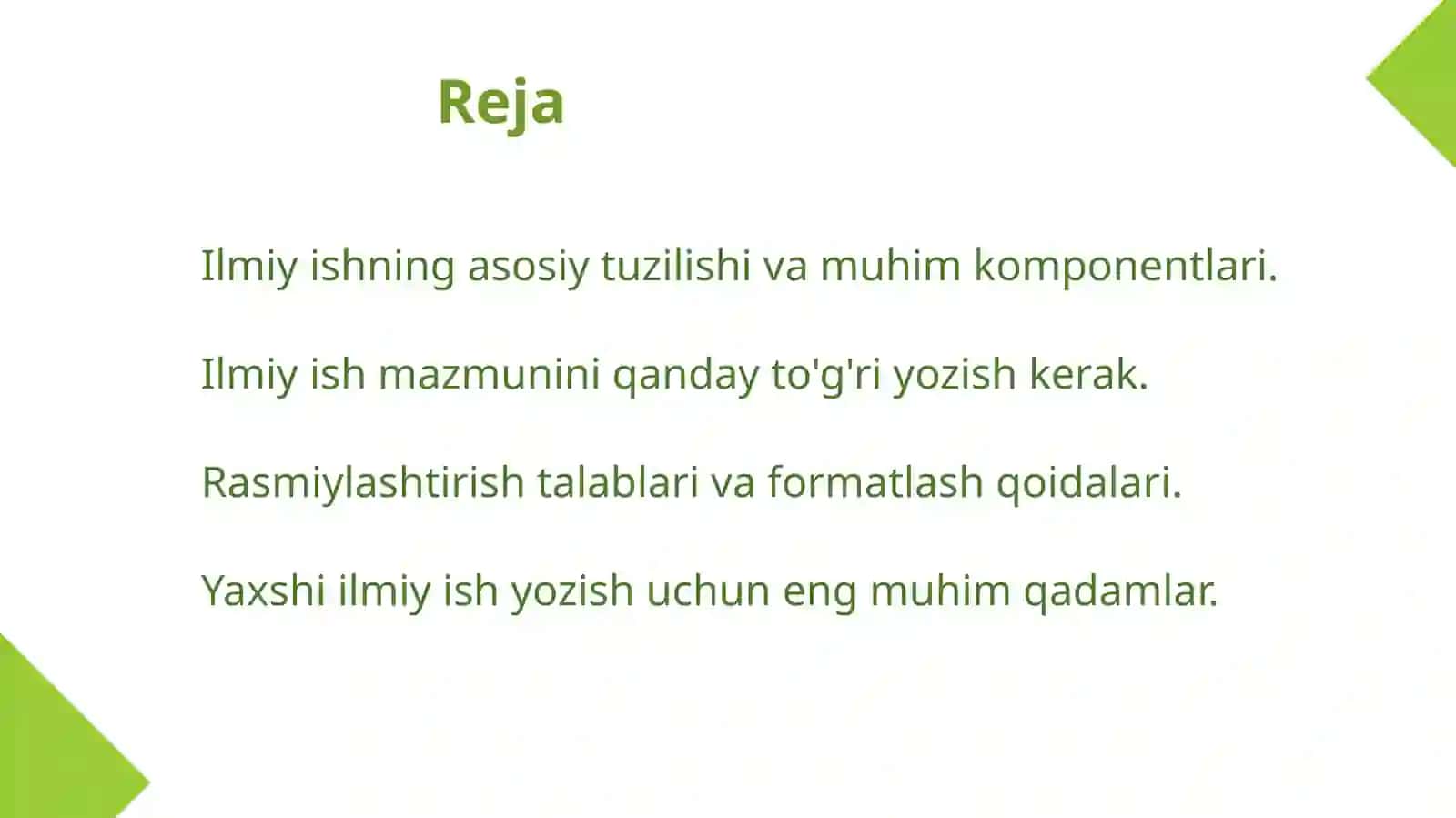 Ilmiy ishni tuzilishi, mazmuni va rasmiylashtirishga doir asosiy talablar 3